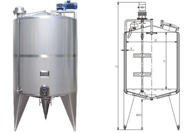 5ton Vertical Steel Water Storage Tank 1600mm Diameter With Pump
